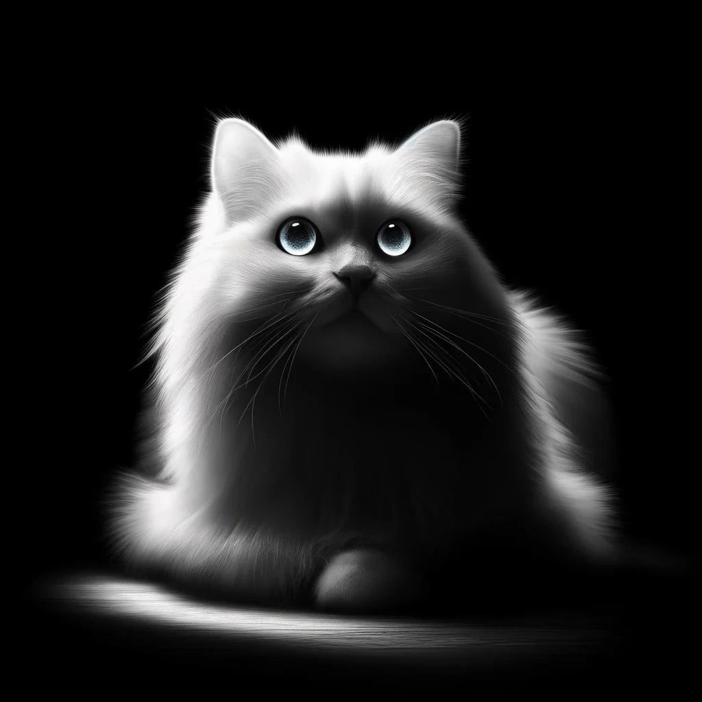 Luminous Whiskers Cotton Cushion