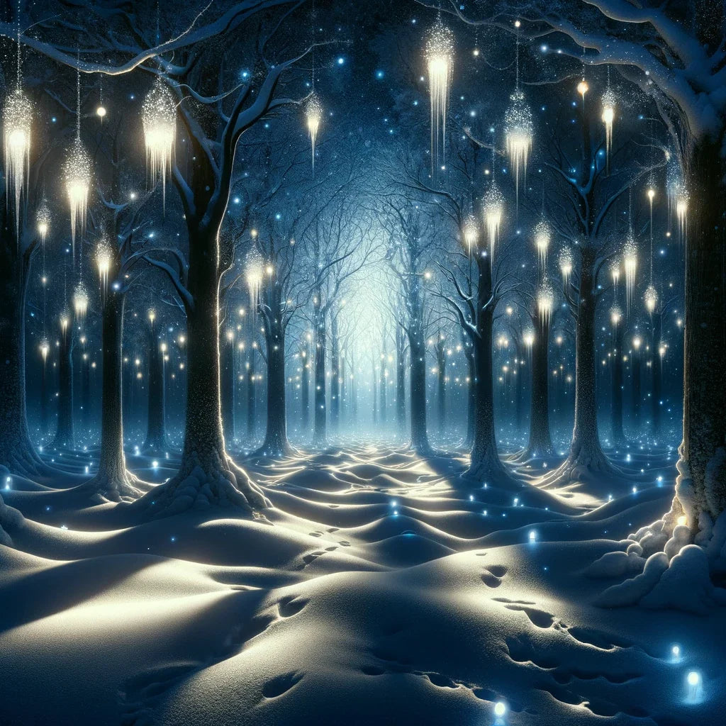 Luminous Winter Fantasy Cotton Cushion