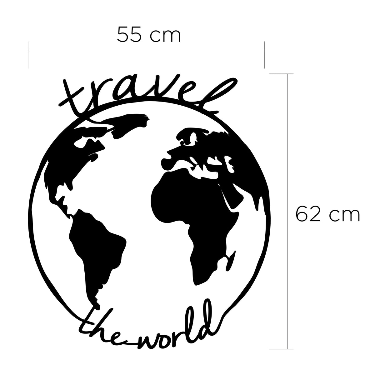 Metal Wall Art Travel the World