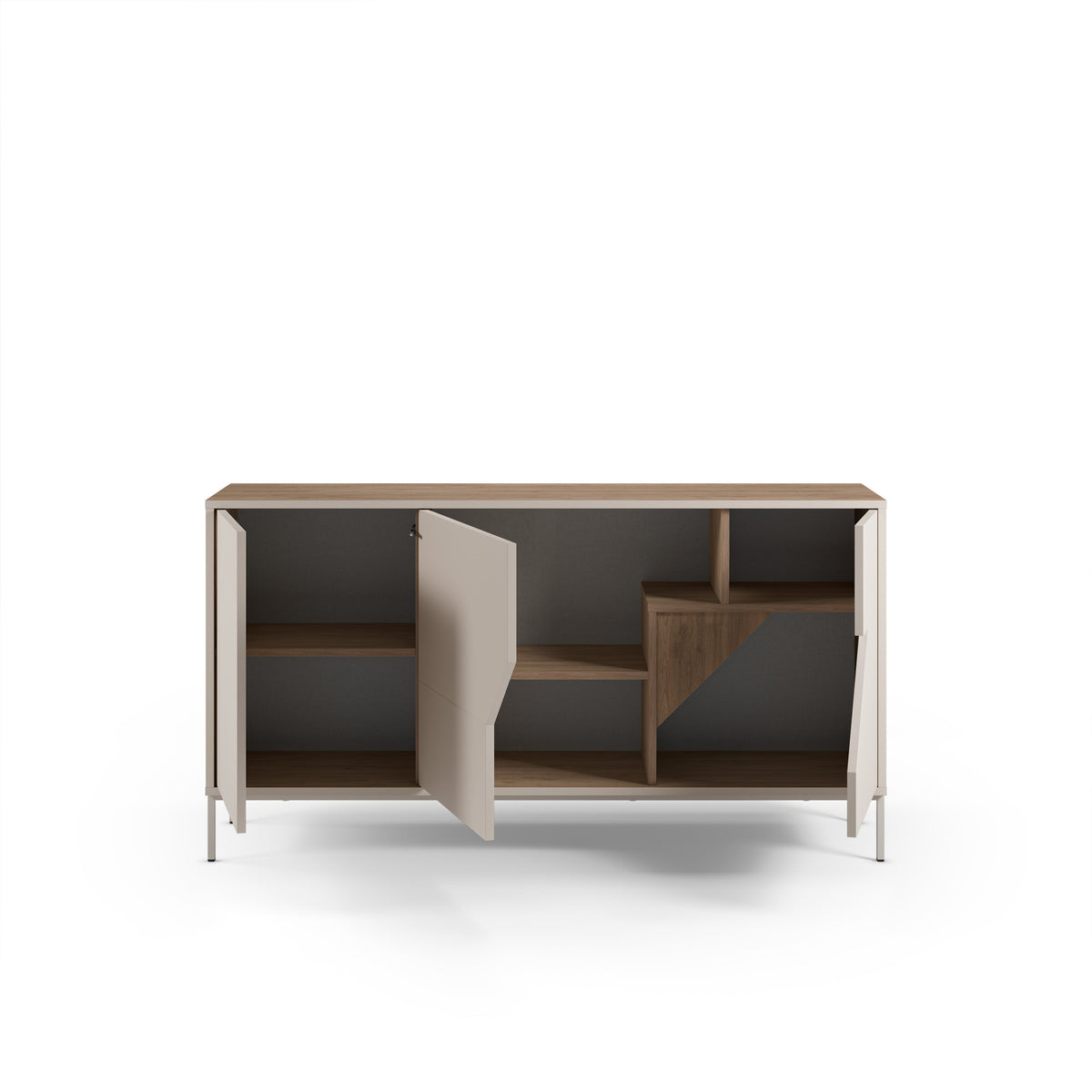 Vesco Modern Sideboard Natural Oak Sandstone 150cm