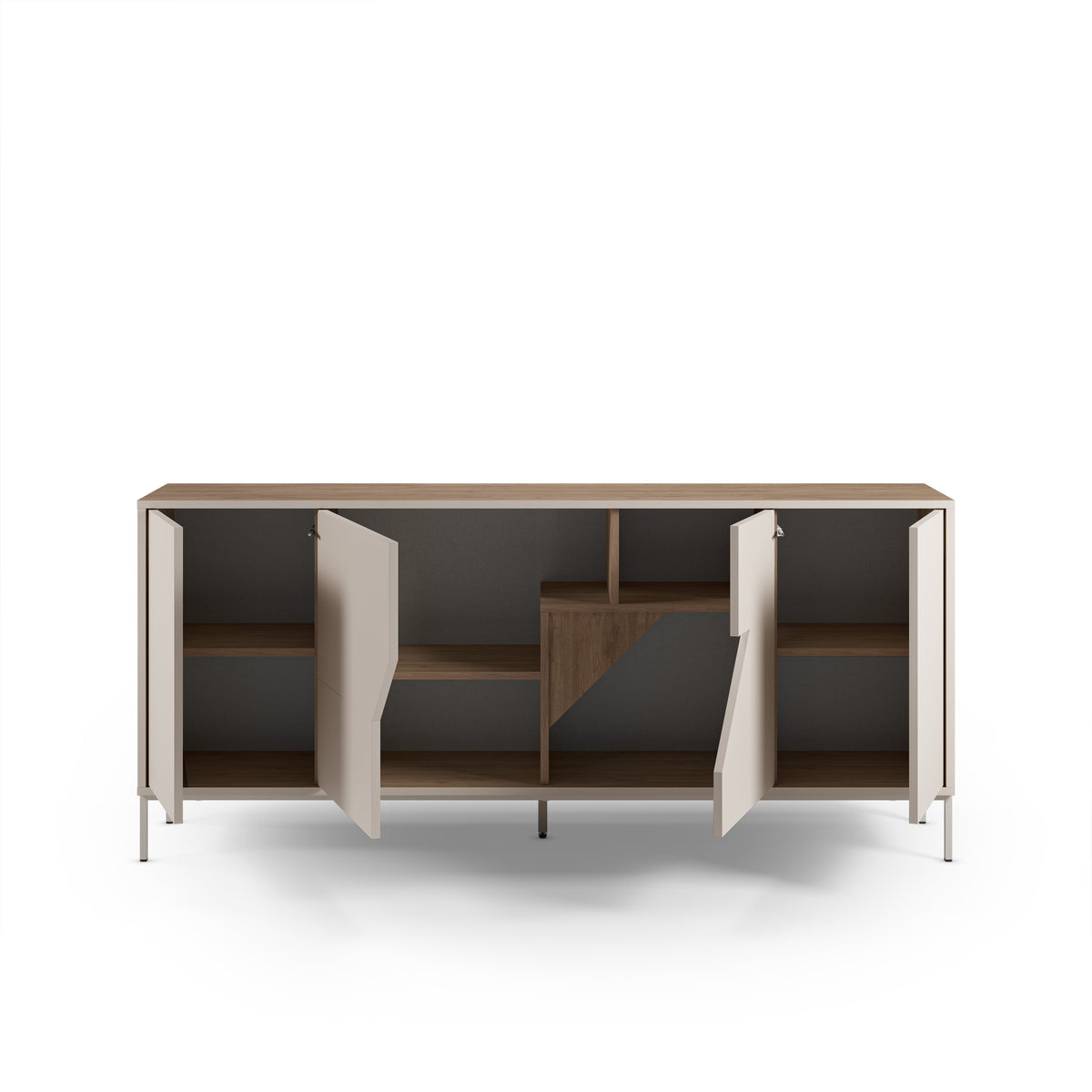 Vesco Modern Sideboard Natural Oak Sandstone 180cm