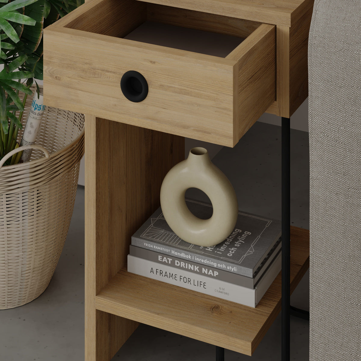 Sirius Modern Bedside Table Left Module Width Bedroom Furniture 32cm