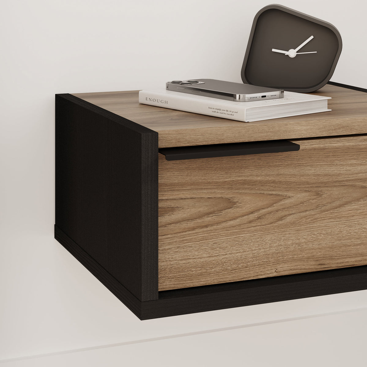 Eco Wall-Mounted Nightstand – Floating Bedside Table with Drawer