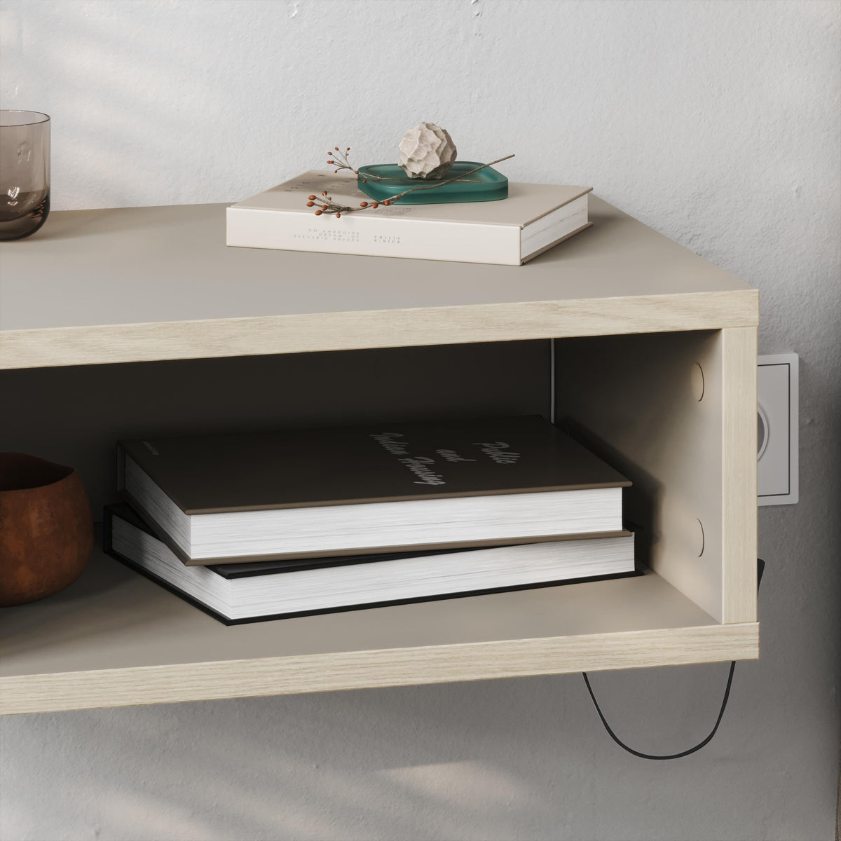 Brik Wall Mounted Bedside Table – Floating Nightstand – Modern Design