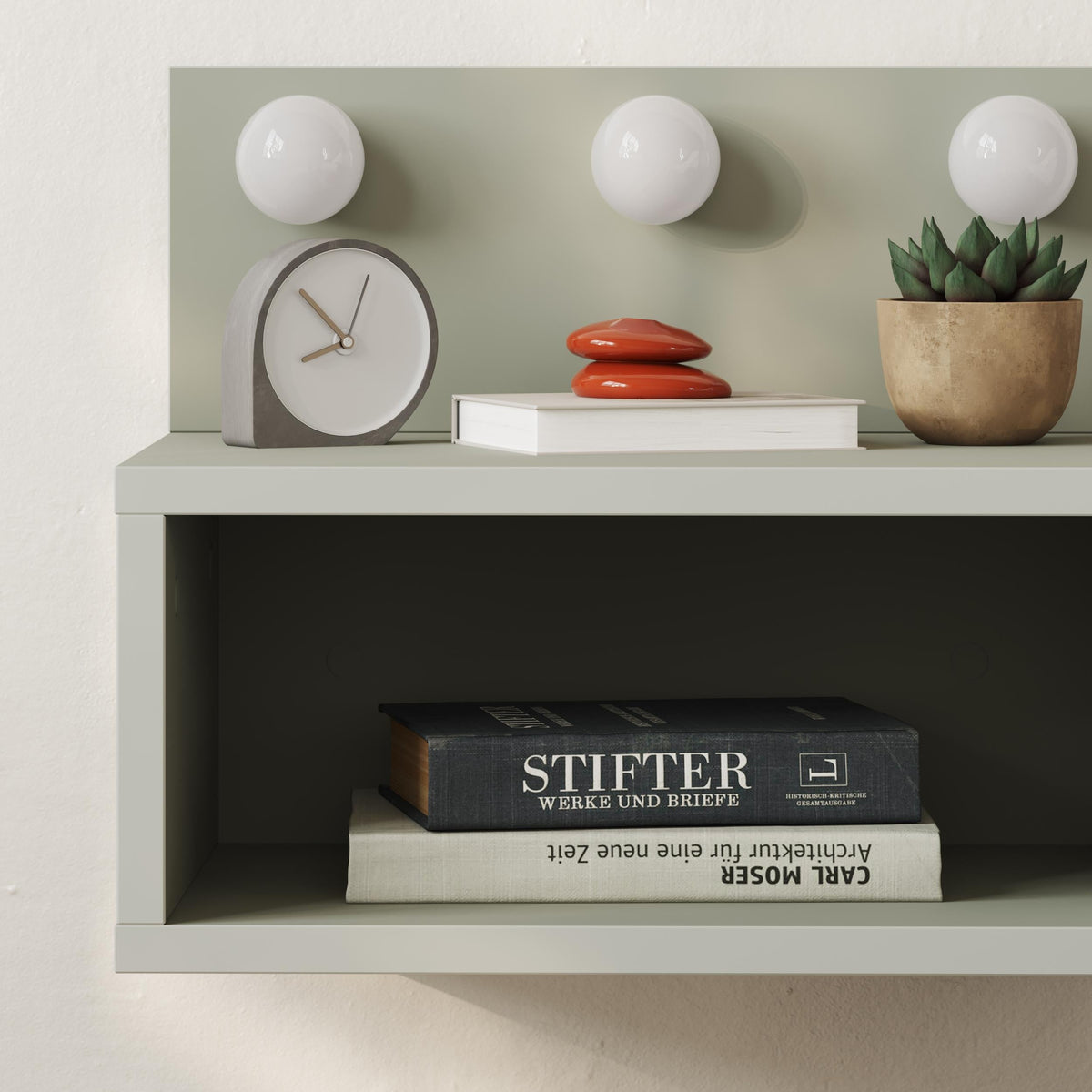 Treo Wall Mounted Nightstand with LED Lights