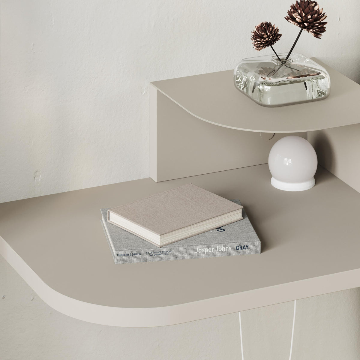 Luno Floating Bedside Shelf with LED Reading Light