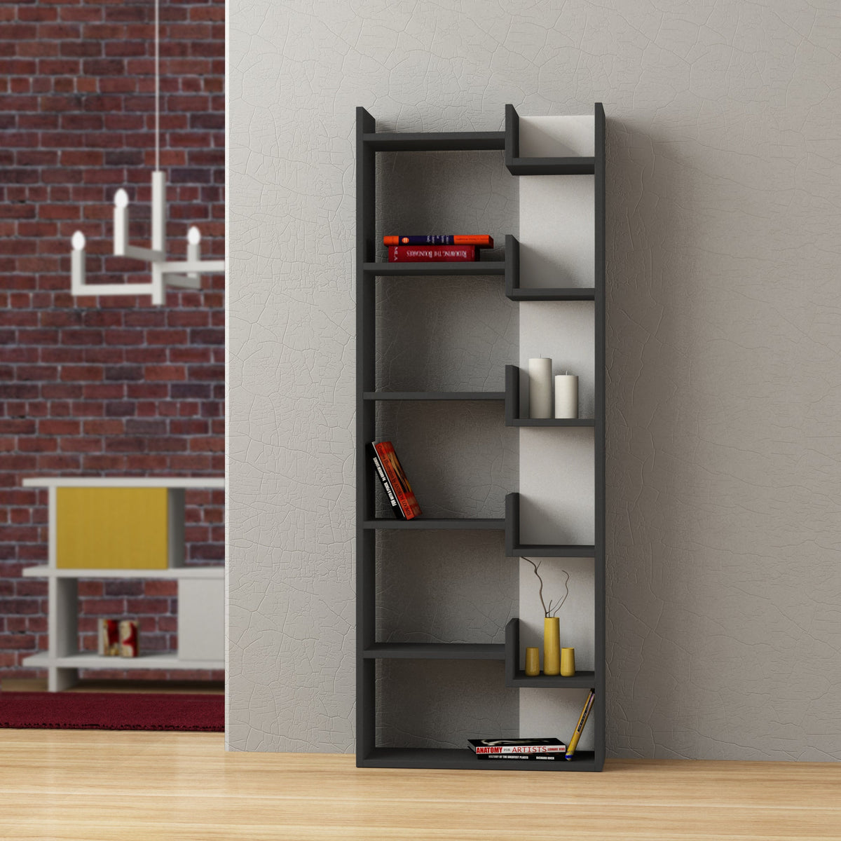 Oppa Modern Bookcase Display Unit Tall 162.4cm