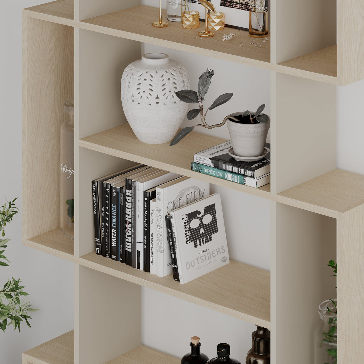Mito Modern Bookcase Display Tall 161cm
