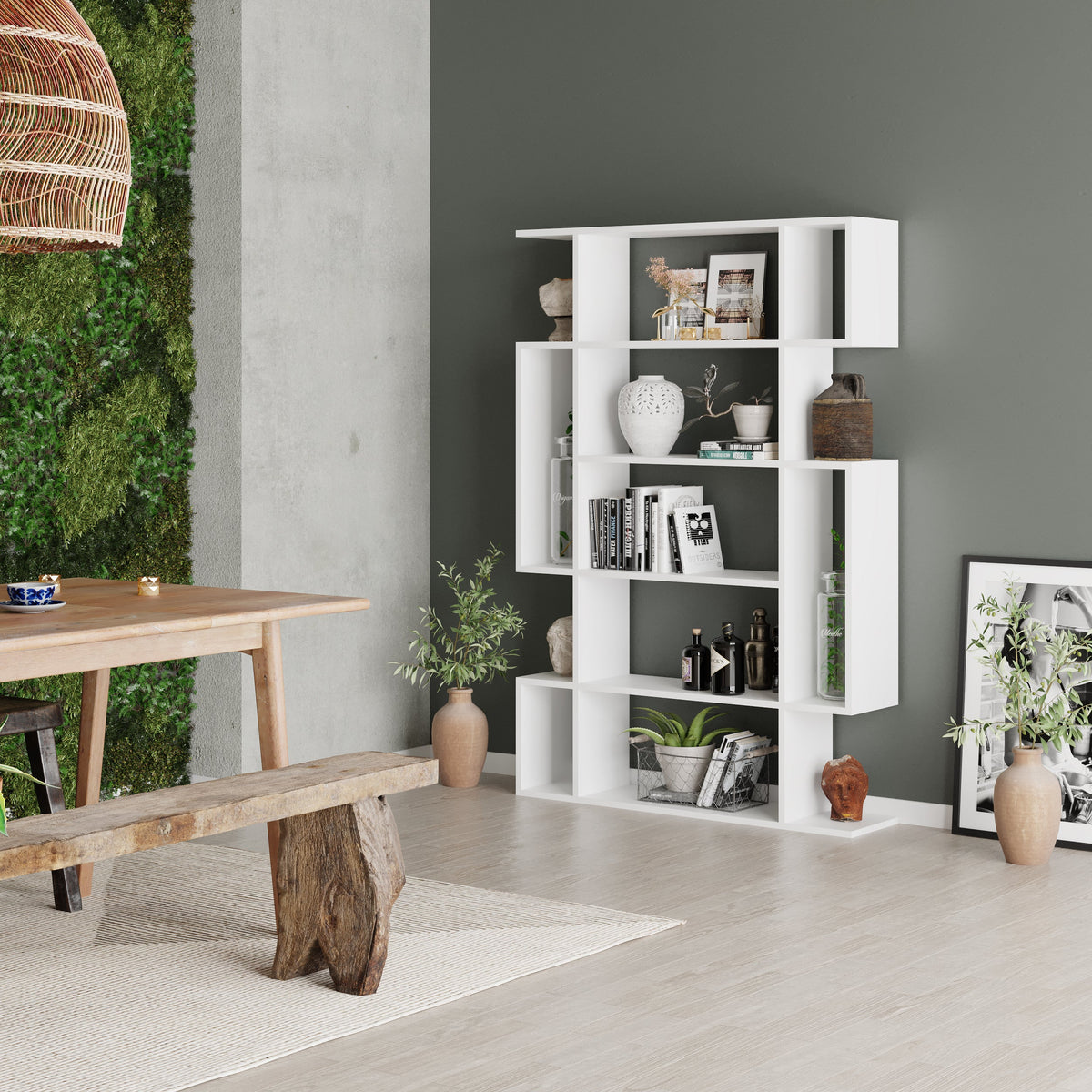Mito Modern Bookcase Display Tall 161cm