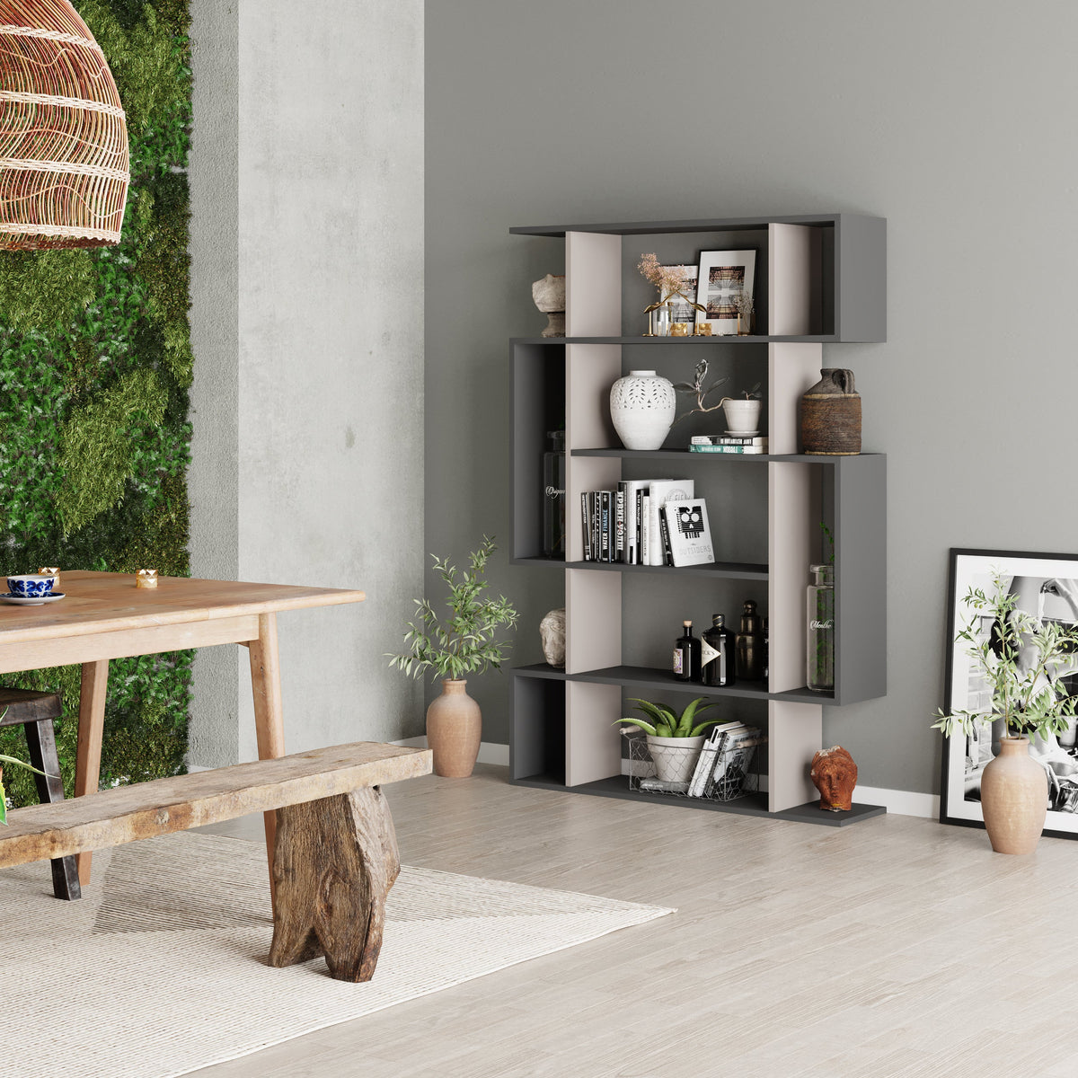 Mito Modern Bookcase Display Tall 161cm