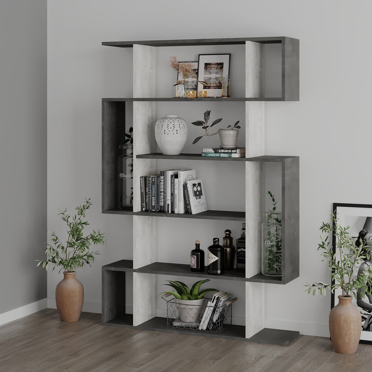 Mito Modern Bookcase Display Tall 161cm