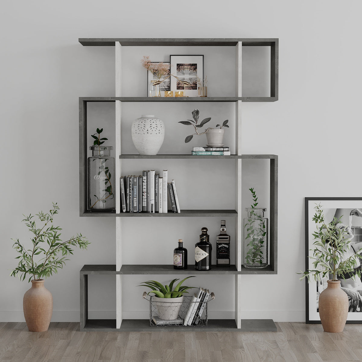 Mito Modern Bookcase Display Tall 161cm