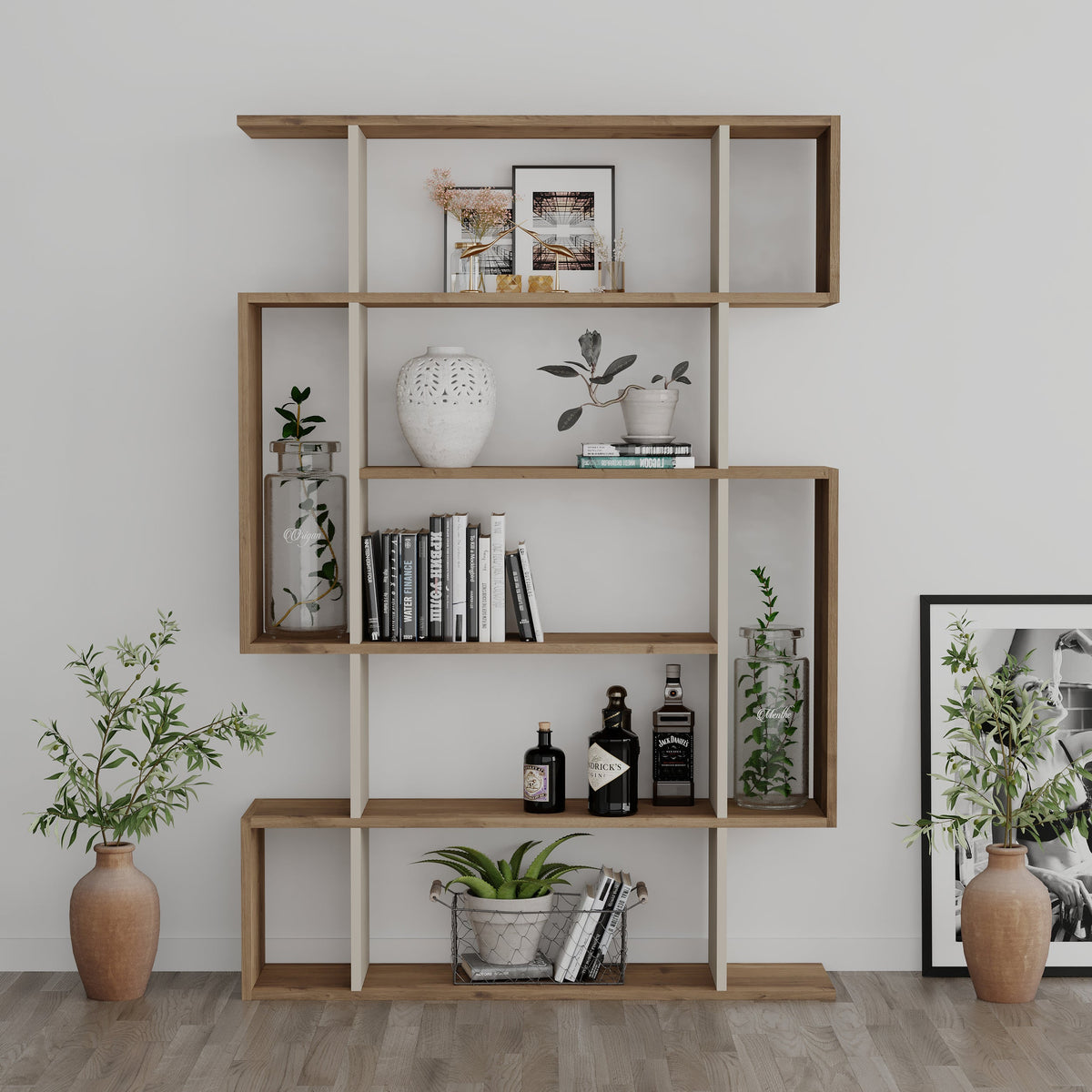 Mito Modern Bookcase Display Tall 161cm