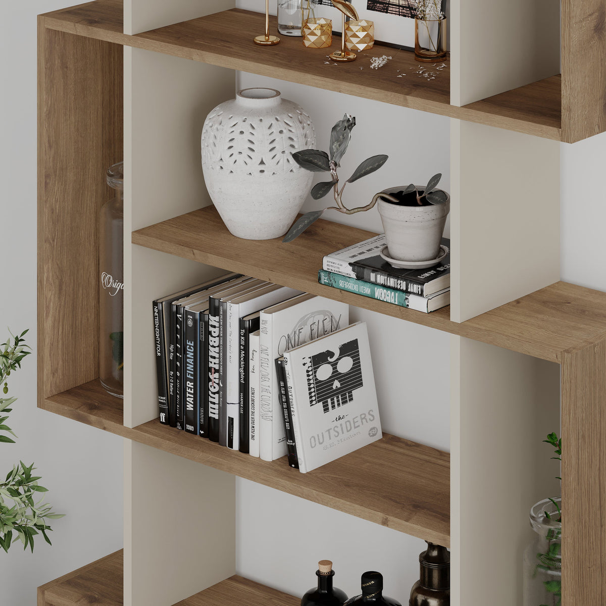 Mito Modern Bookcase Display Tall 161cm