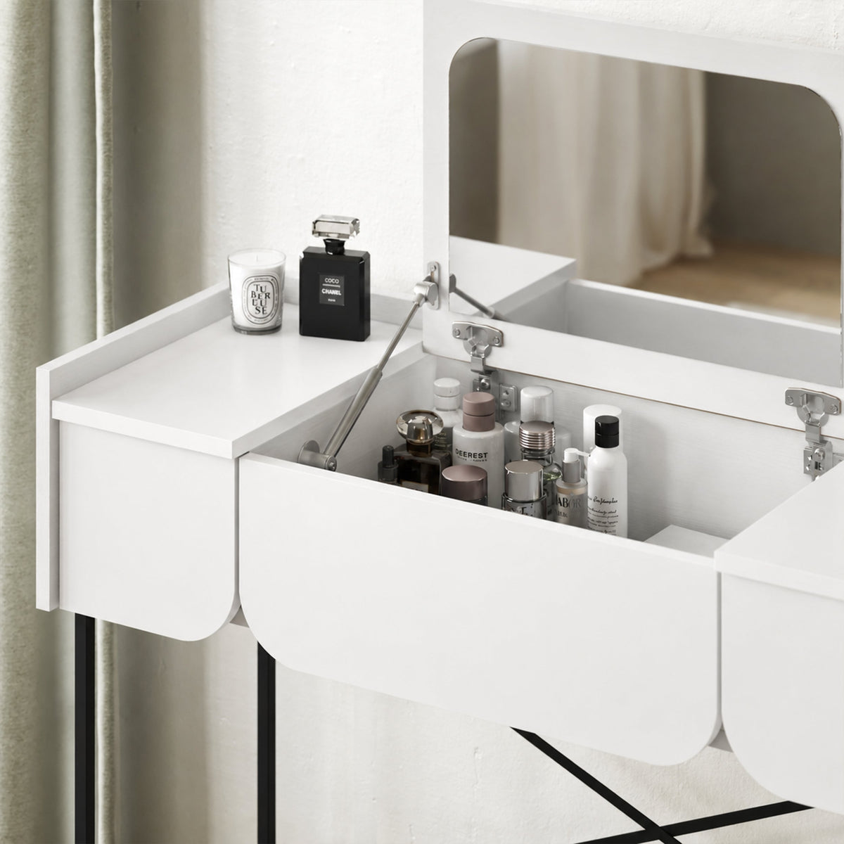 Terra Dressing Table with Mirror and 2 Drawers