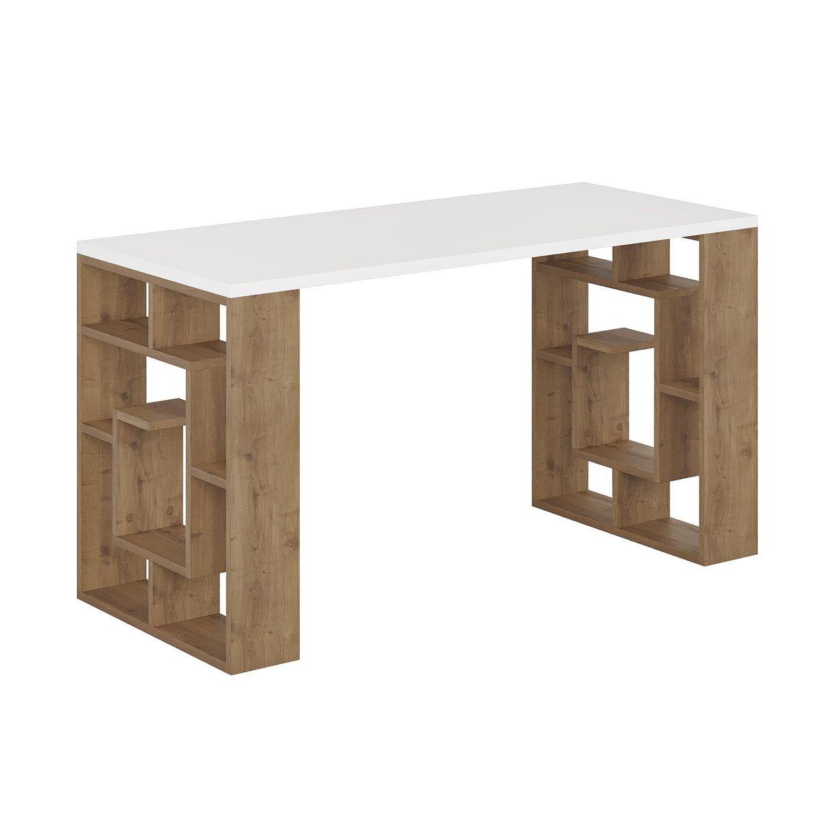 Labirent Modern Desk With Bookshelf Legs Width 137cm