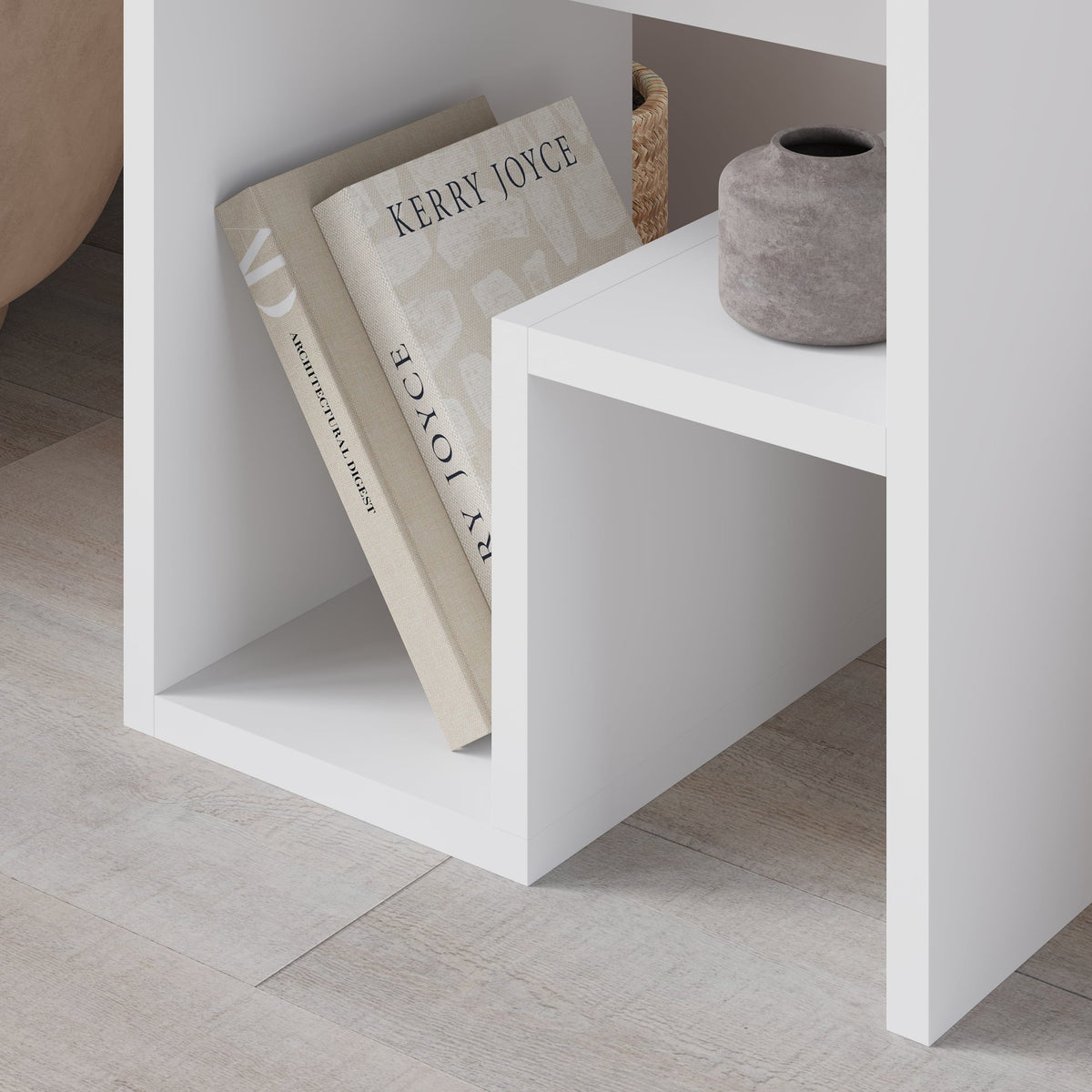 Bon Side Table with Magazine Rack – Compact Modern End Table for Small Spaces