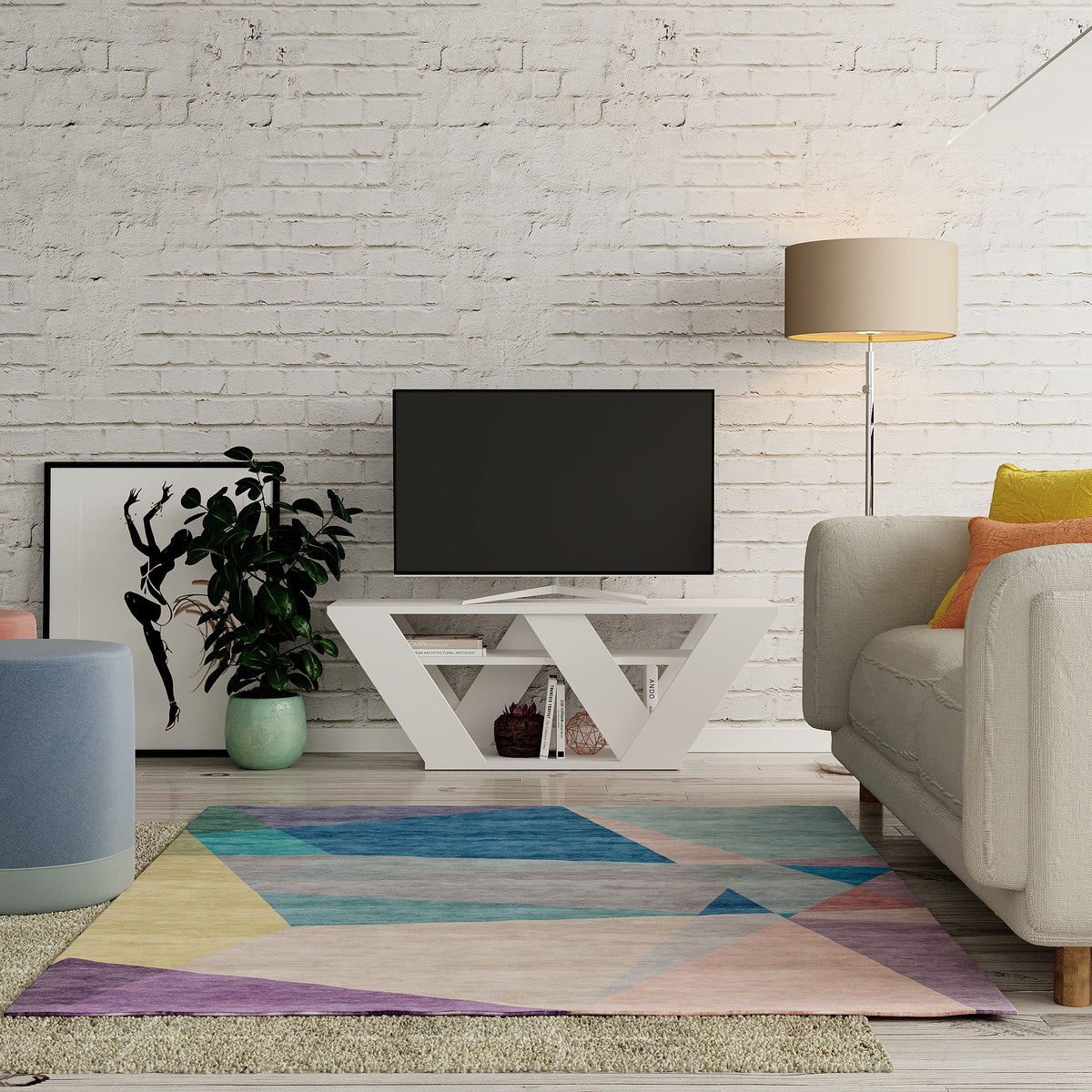 Pipralla Modern TV Stand 110 cm