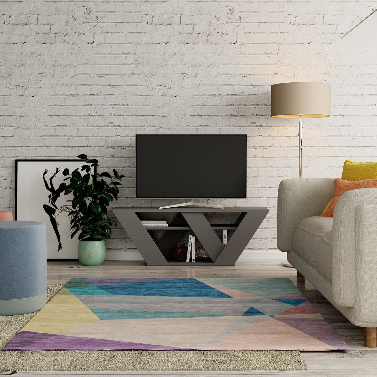 Pipralla Modern TV Stand 110 cm