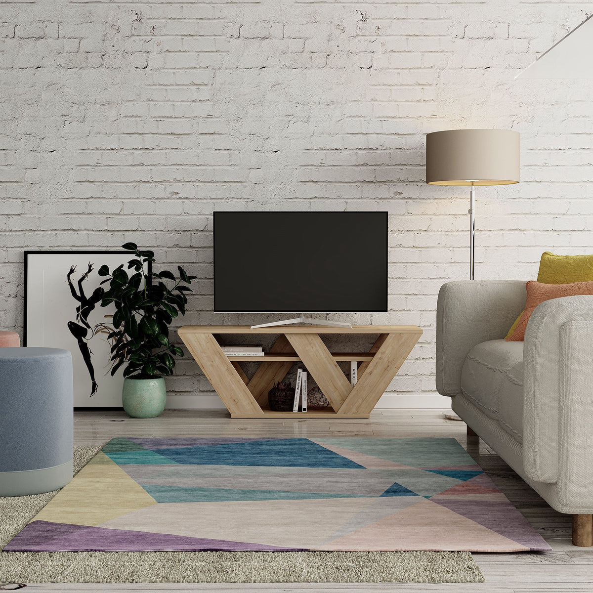 Pipralla Modern TV Stand 110 cm