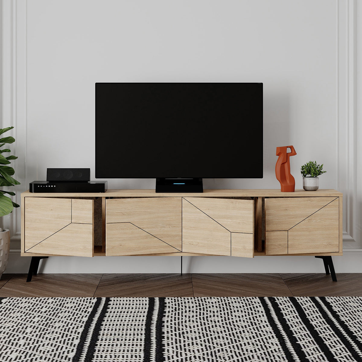 Dune Modern TV Stand With Storage Cabinet 180cm