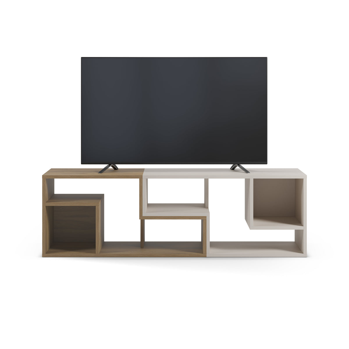 Glis Corner TV Unit – Modern TV Stand with Adjustable Shelves