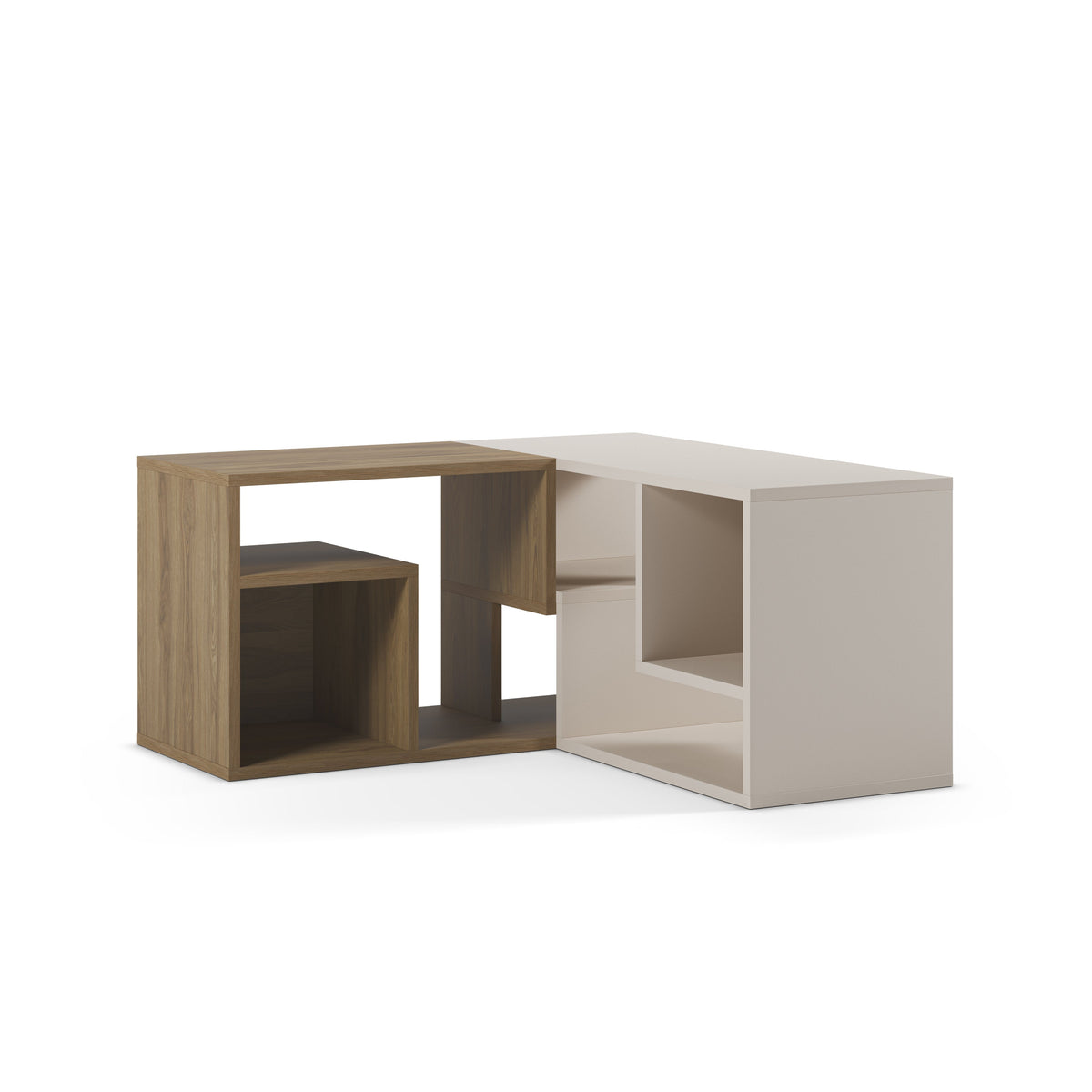 Glis Corner TV Unit – Modern TV Stand with Adjustable Shelves