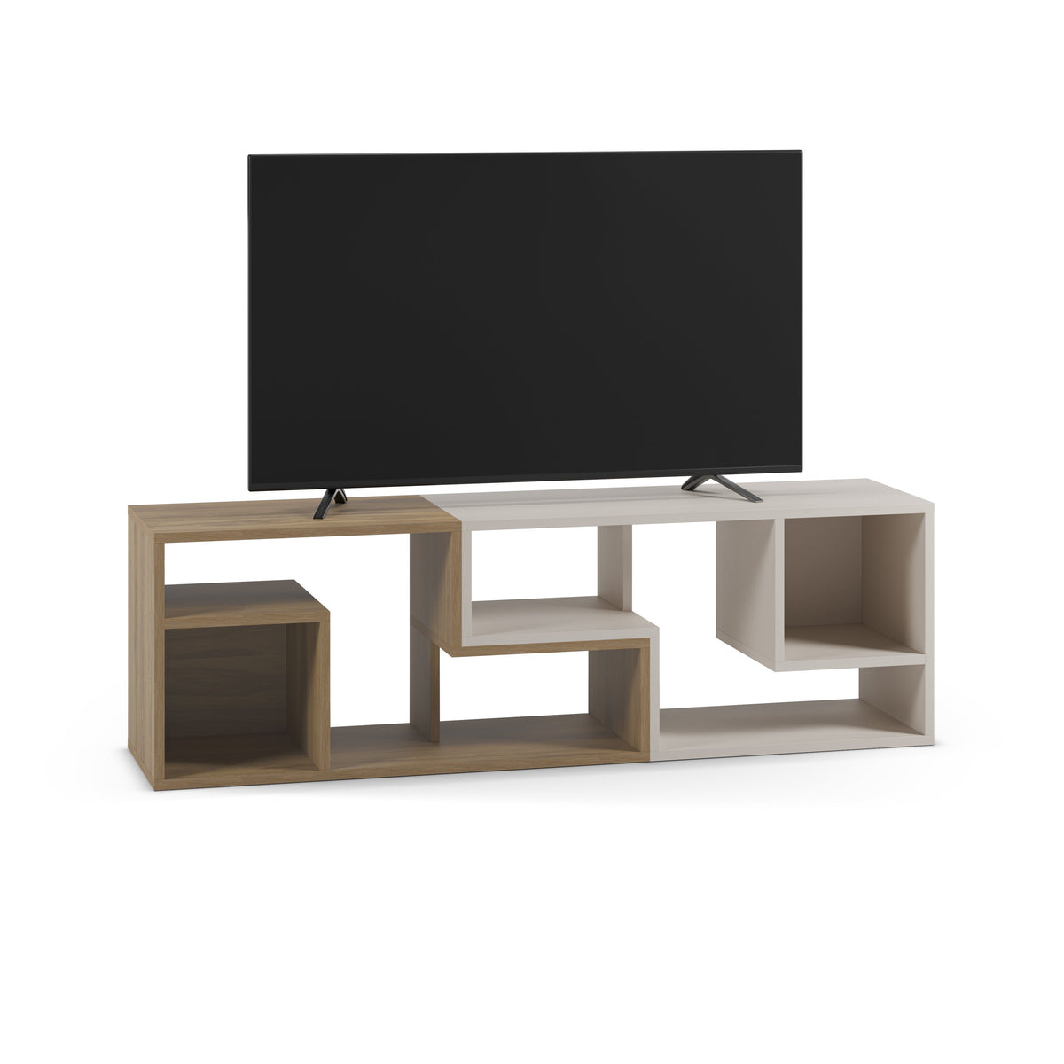 Glis Corner TV Unit – Modern TV Stand with Adjustable Shelves