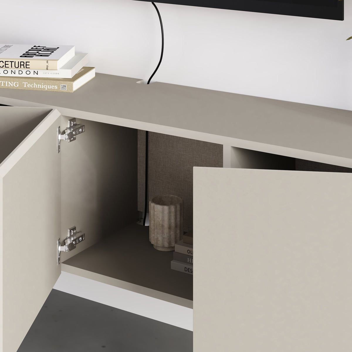 Combe Floating Wall-Mounted TV Unit 180cm (W) Soft-Close 4 Doors