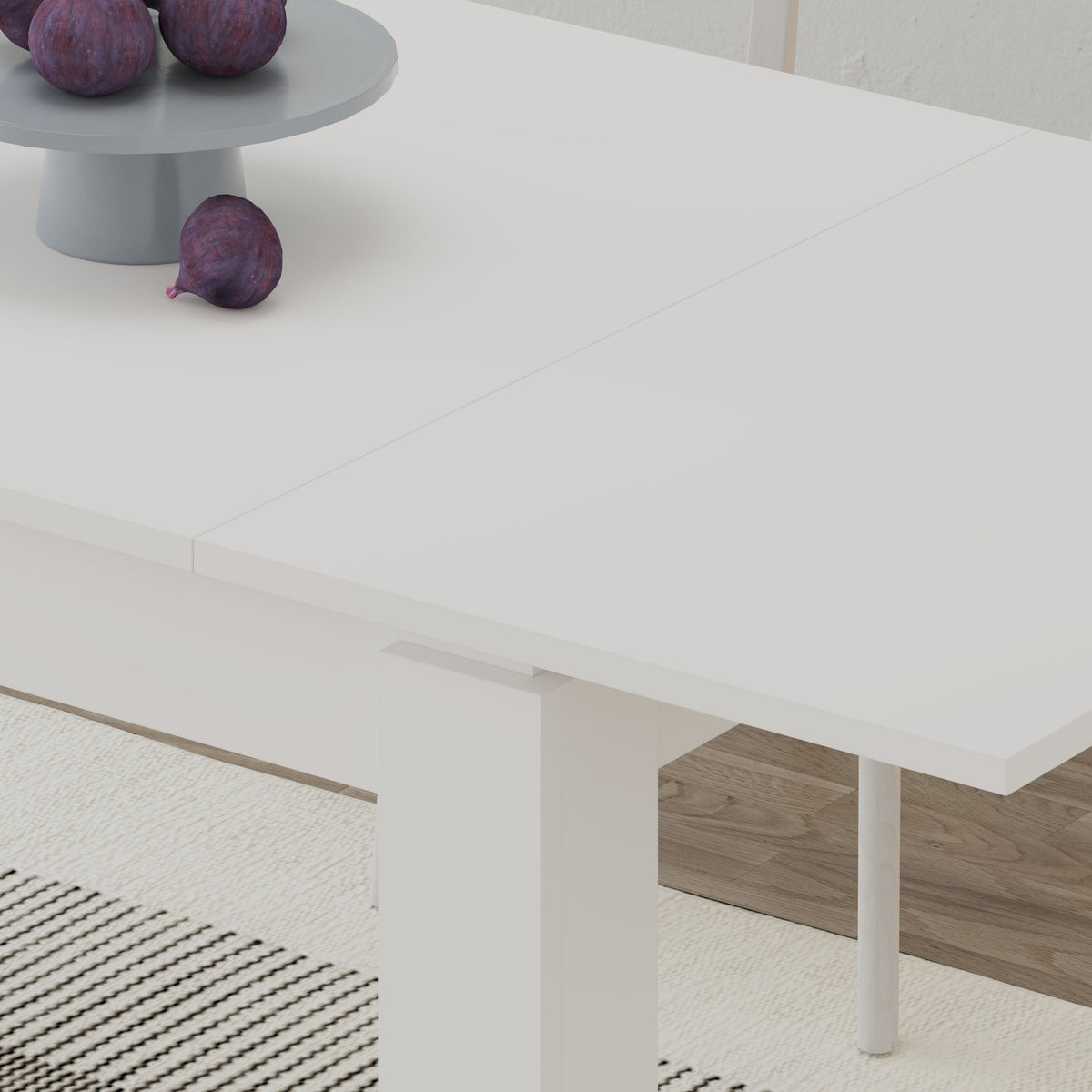 Tolmen Extendable Modern Dining Table – White - 140/190 cm