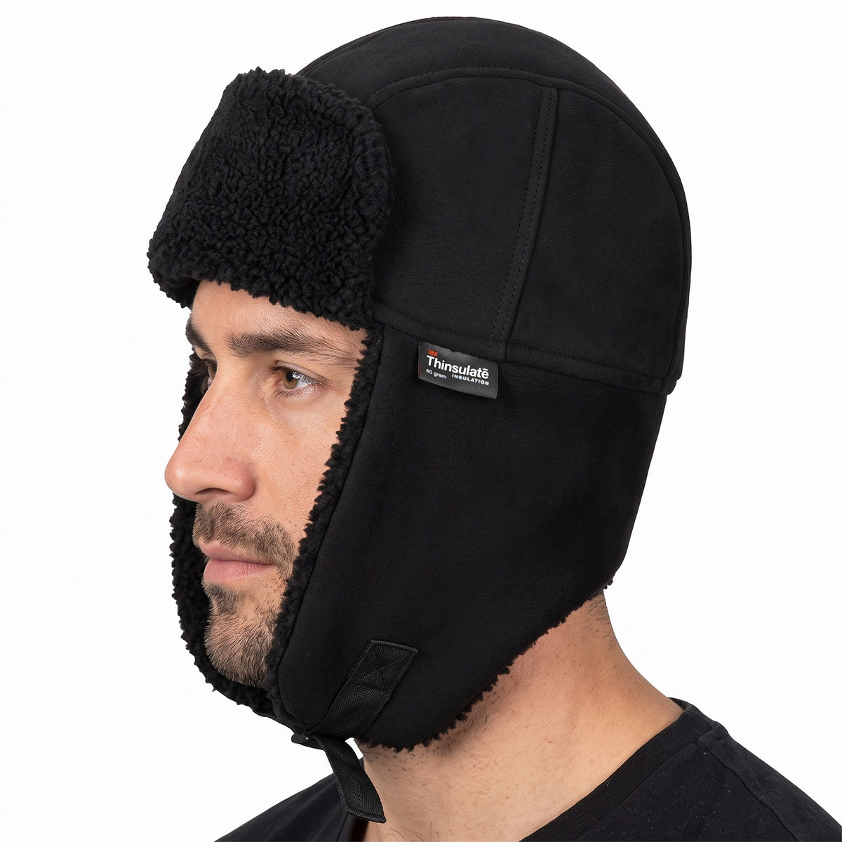 Adults Waterproof Fur Lined Thermal Bomber Trapper Hat