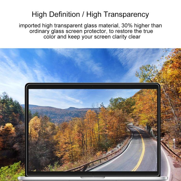 9H Surface Hardness HD Explosion-proof Tempered Glass Film for Macbook Pro 15.4 inch with Touch Bar (A1707), For Macbook Pro 15.4 inch with Touch Bar (A1707)