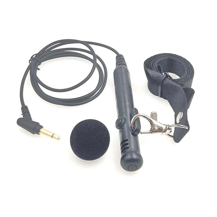 MK-7 3.5mm Elbow Head Handheld Loudspeaker Neck-mounted Microphone with Lanyard, Length: 1m