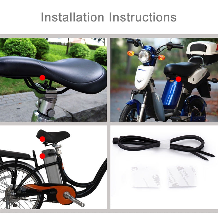 KS-SF22R IP55 Waterproof Wireless 113dB Vibration Burglar Sensor Alarm with Remote Control for Vehicle / Bicycle / Electric Bicycle, KS-SF22R