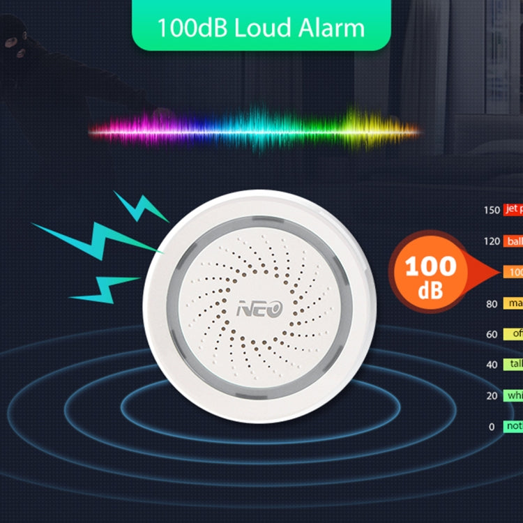 NEO NAS-AB02W WiFi USB Siren Alarm Sensor for Home Alarms Security, AB02W