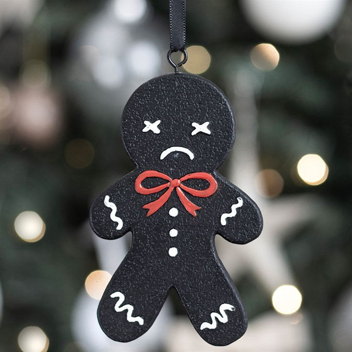Black Gingerdead Man Hanging Ornament