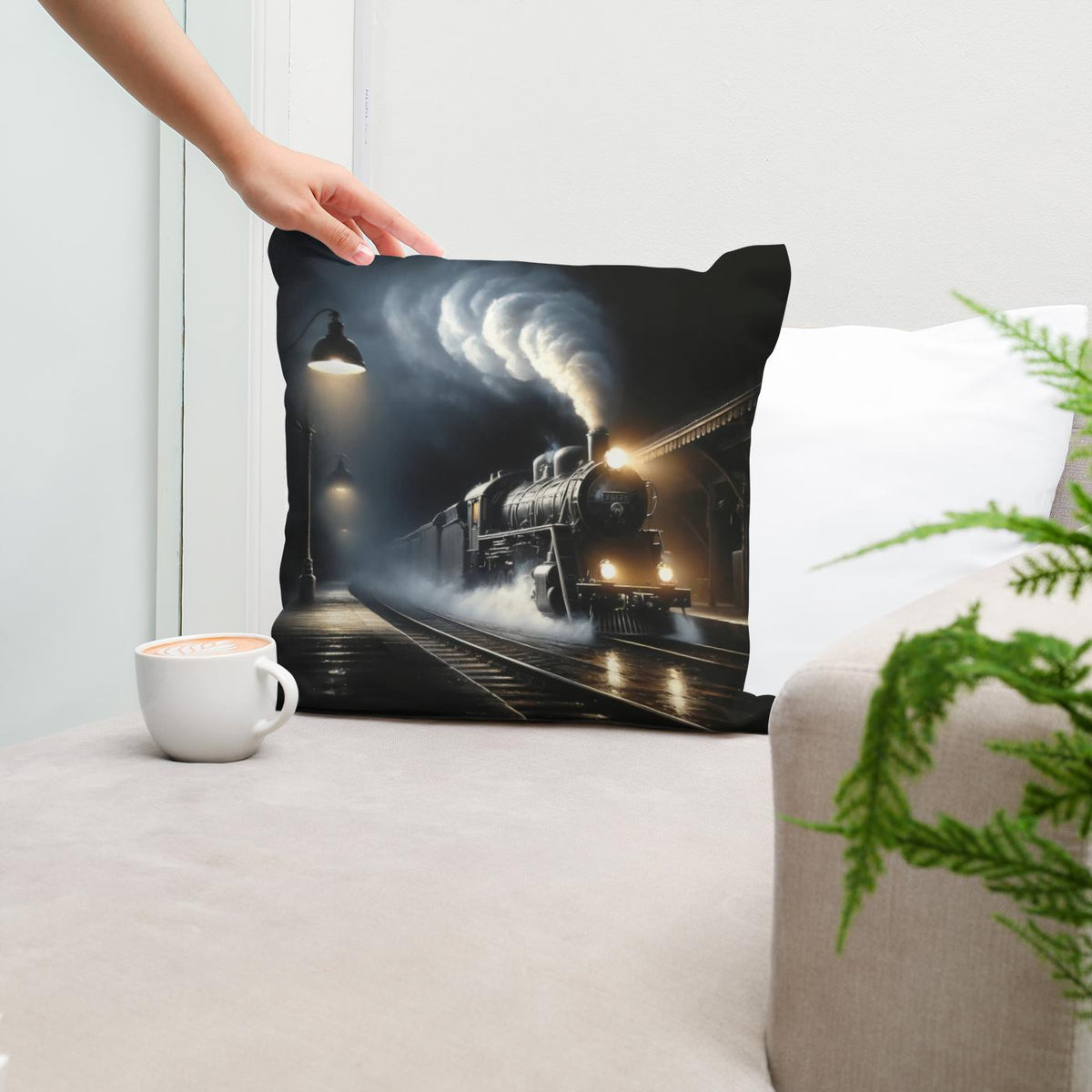 Night Departure Cotton Cushion