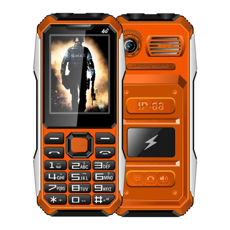 Waterproof Shockproof Dustproof, 6800mAh Battery, 2.4 inch, 21 Keys, LED Flashlight, FM, SOS, Dual SIM, Network: 4G