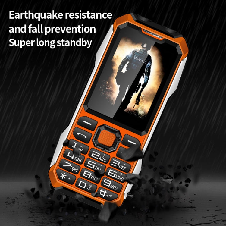 Waterproof Shockproof Dustproof, 6800mAh Battery, 2.4 inch, 21 Keys, LED Flashlight, FM, SOS, Dual SIM, Network: 4G