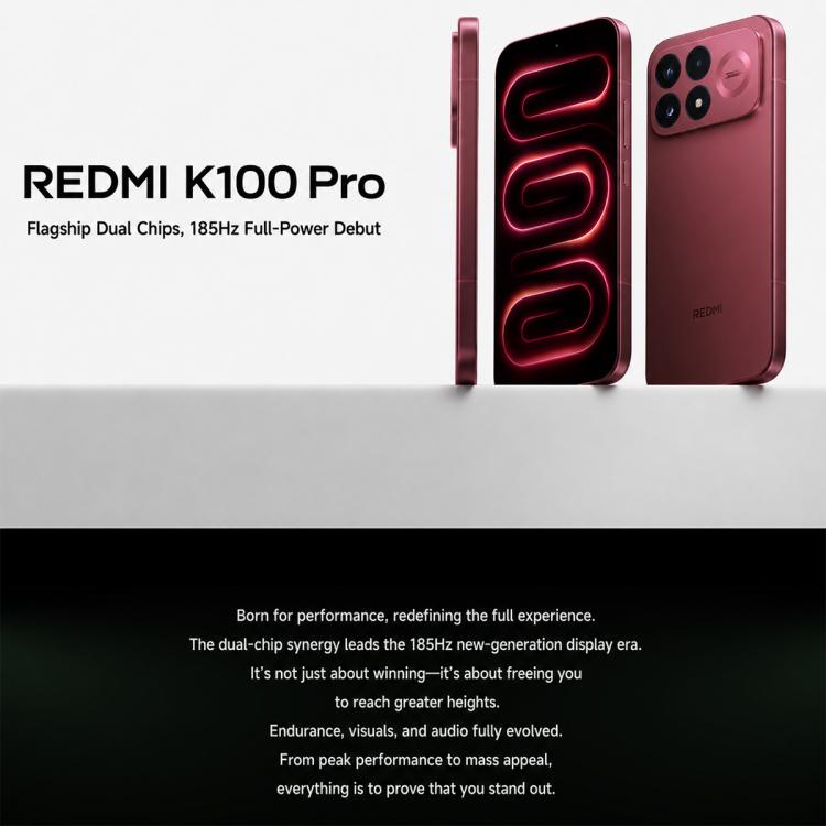 Xiaomi Redmi K100 Pro, 12GB+512GB, 6.59 inch Xiaomi HyperOS 3 Snapdragon 8 Elite V Series Octa Core, NFC, Network: 5G, 12GB+512GB