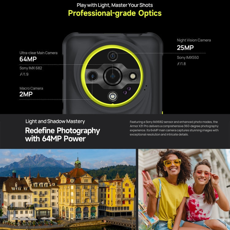 Ulefone Armor X31 Pro 5G, 8GB+256GB, Night Vision, IP68/IP69K Rugged Phone, 6.56 inch Android 14 MediaTek Dimensity 6300 Octa Core, Network: 5G, NFC, OTG, Armor X31 Pro