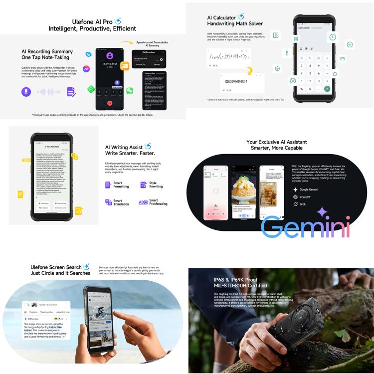 Ulefone RugKing, 8GB+256GB, IP68/IP69K Rugged Phone, 5.99 inch Android 15 Unisoc T7255 Octa Core, Network: 4G, NFC, OTG, RugKing, 8GB+256GB