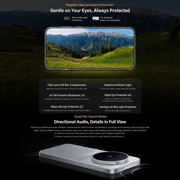 vivo X500 Pro Max, 12GB+256GB, 3D Ultrasonic Fingerprint,  6.85 inch OriginOS 7 Android 17 Dimensity 9600 Pro Octa Core, OTG, NFC, Network: 5G, 12GB+256GB