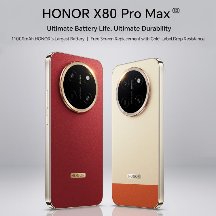 Honor X80 Pro Max, 12GB+512GB, Screen Fingerprint, 6.8 inch MagicOS 10.0 Snapdragon 6 Gen 5 Octa Core, Network: 5G, NFC, OTG, 12GB+512GB