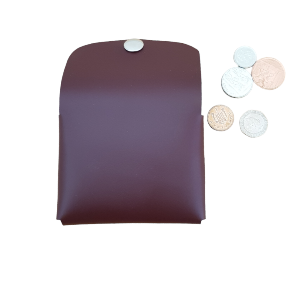 Zatchels Handmade Leather Coin Purse – Marsala Red