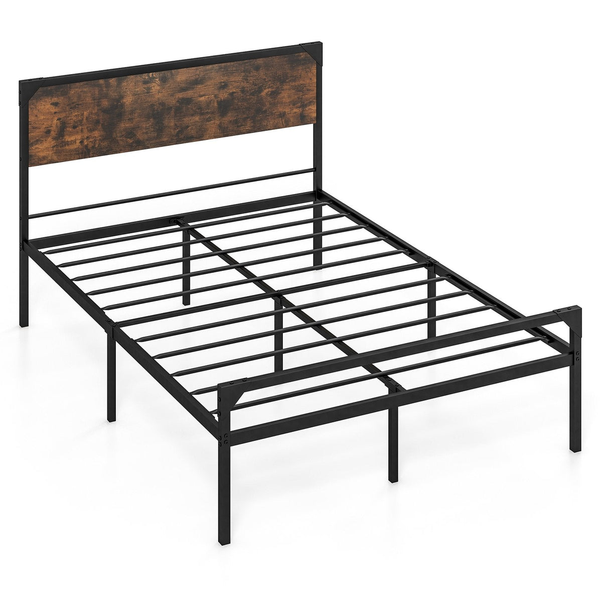 Metal Platform Bed with 9 Support Legs-King size