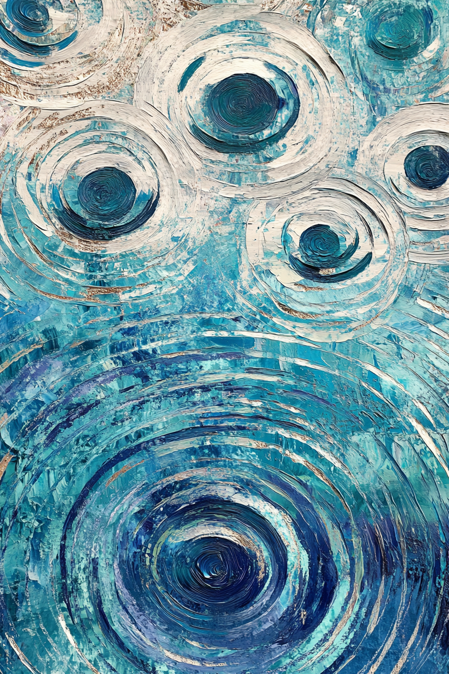 Metallic Ripples Canvas