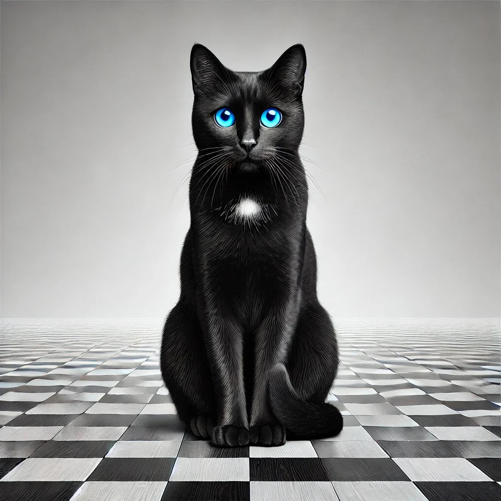 Midnight Blue Gaze Canvas