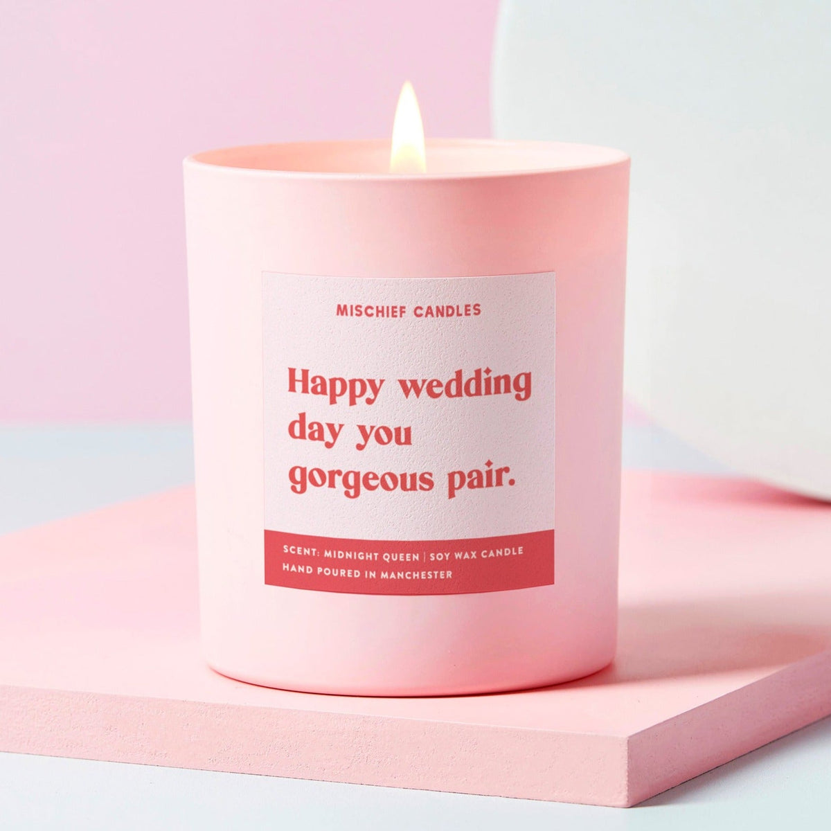 Happy Wedding Day You Gorgeous Pair Candle