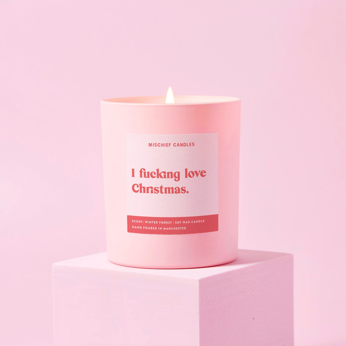 I Fucking Love Christmas Candle